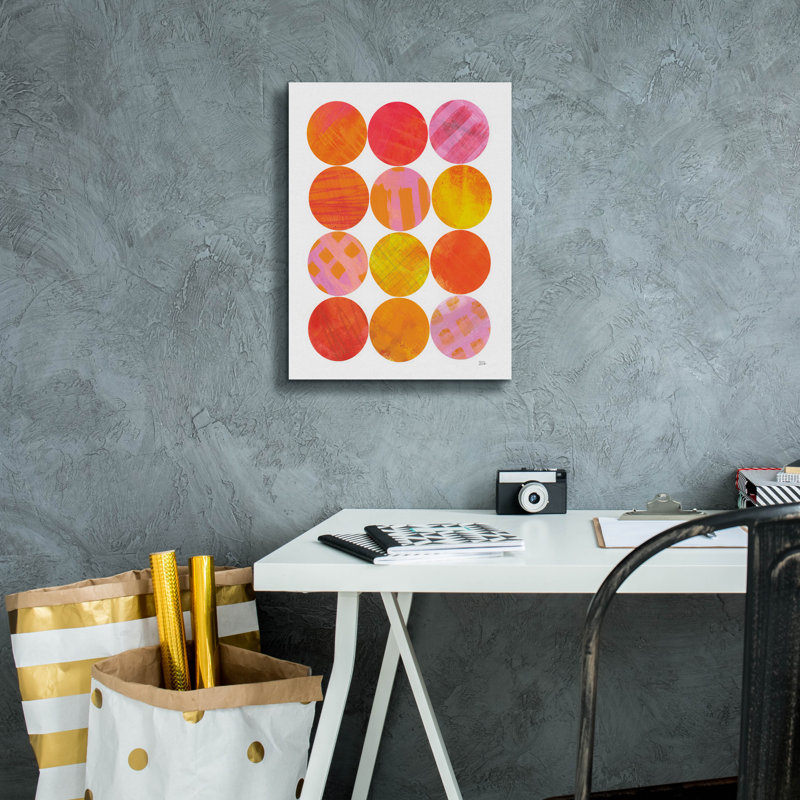 "George Garden", "Kitchen Garden Dots 1" par Melissa Averinos, art mural sur toile, H 16 po x l 12 po x P 0,75 po