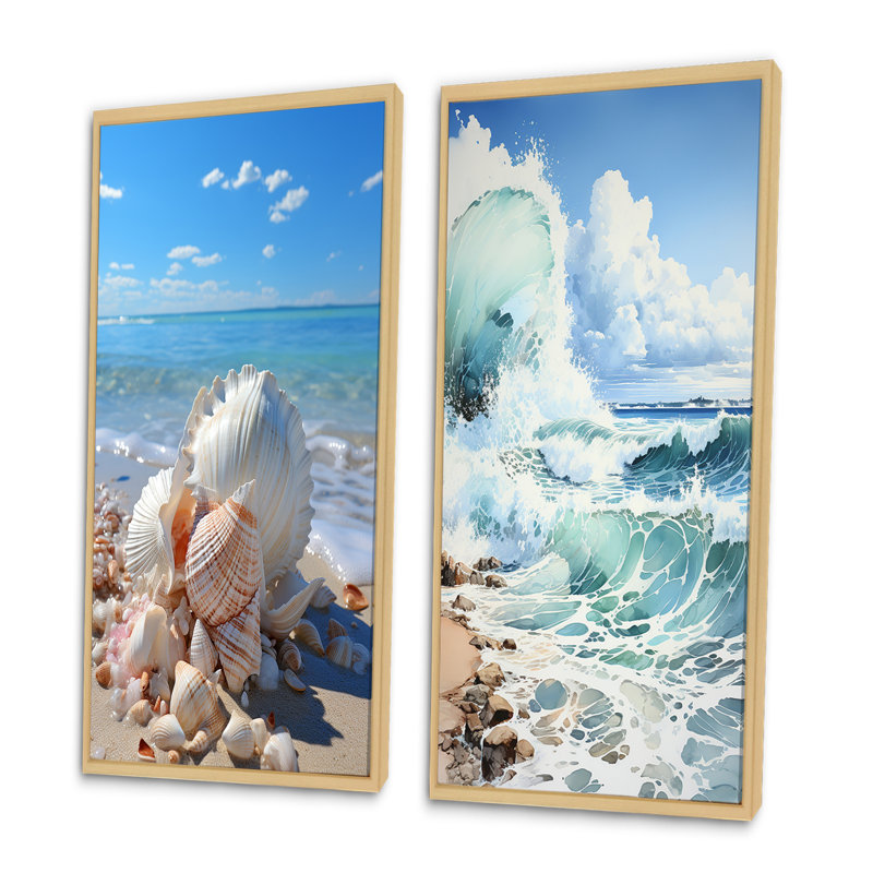 Florida Seaside Harmony "Florida Seaside Harmony" 2 - pièces sur, Encadrement brun, H 20 po x l 24 po