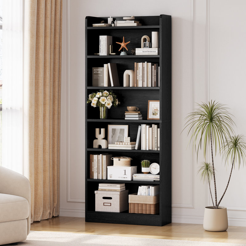 Standard Bookcase, (7 Shelves) 182.5cm H x 60cm W x 24cm D, Black