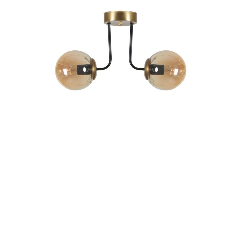 Chandle Flush Mount, Gold/Amber