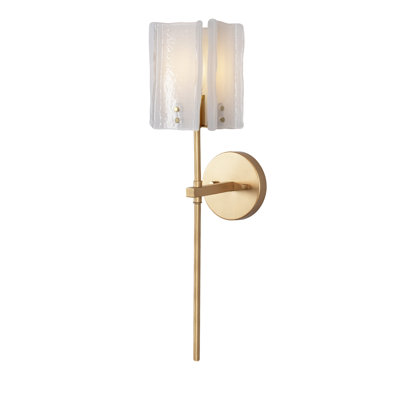 1-light Brass Dimmable Armed Wall Sconces