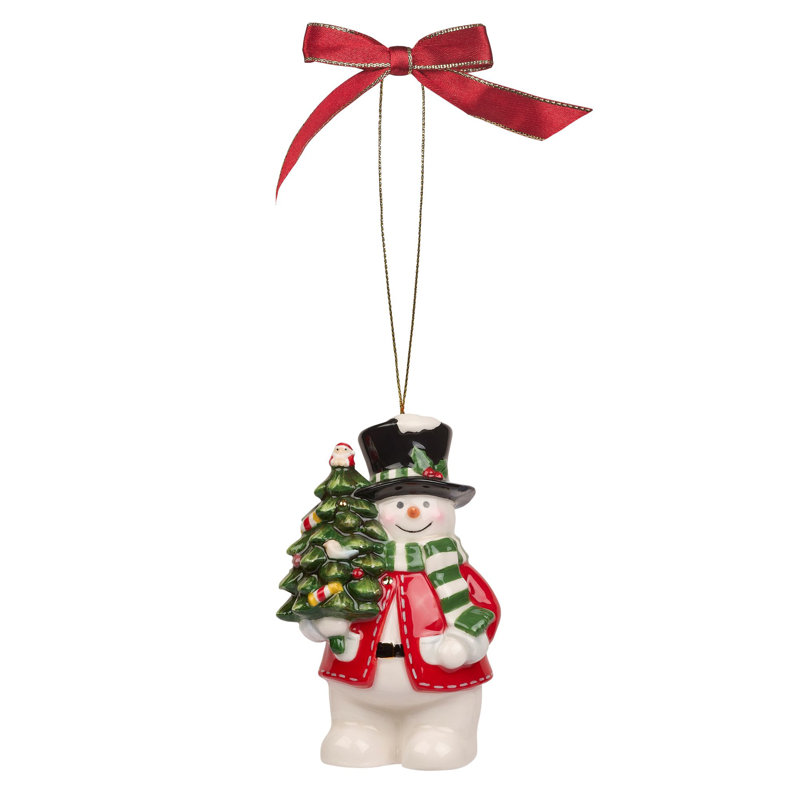 Spode Christmas Tree Snowman Ornament