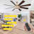 72" Modern Gold Ceiling Fan with Light and Remote, 6-Speed Quiet DC Motor, 3-Color Temperature, Reversible Ceiling Fan for Large Rooms-662703387
