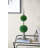 Contemporary Two-Tiered Boxwood Sphere Topiary With Metal Spire