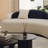 Light luxury blue curved sofa