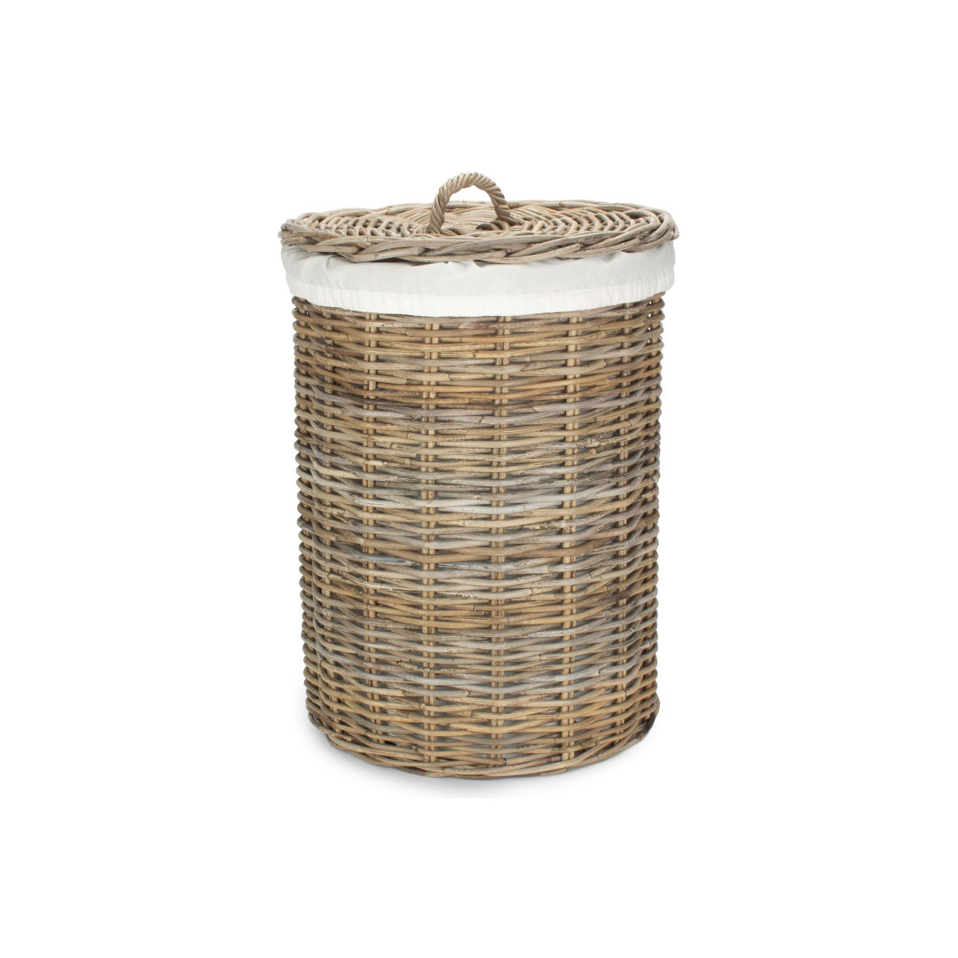Wicker Laundry Hamper Basket with Lining