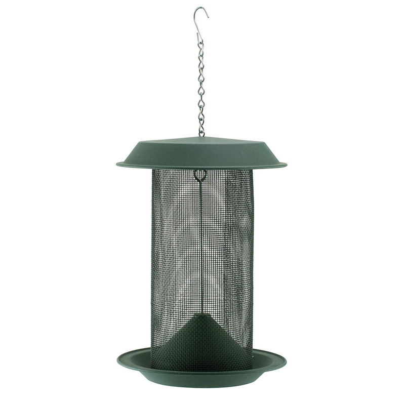 Woodlink Magnum 4-Quart Nyjer Thistle Seed Hanging Screen Bird Feeder, Green