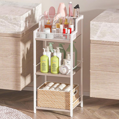 Hair Tool Organizer With Removable Compartments, Bathroom Shelf, Sturdy Metal Frame, And Adjustable Feet – Perfect For Hair Utensils And Items