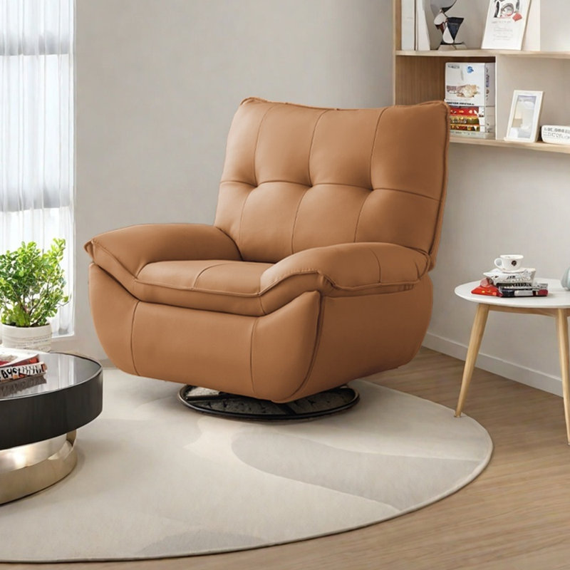 Modern minimalist ergonomic design recliner, Brown