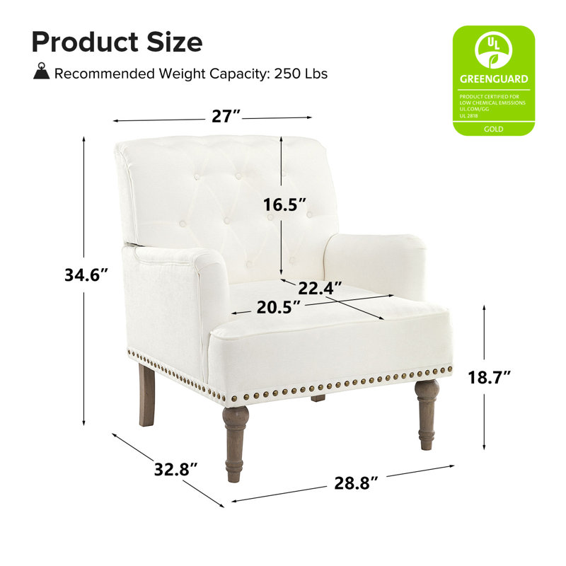 Fauteuil Wilkey, Polyester ivoire
