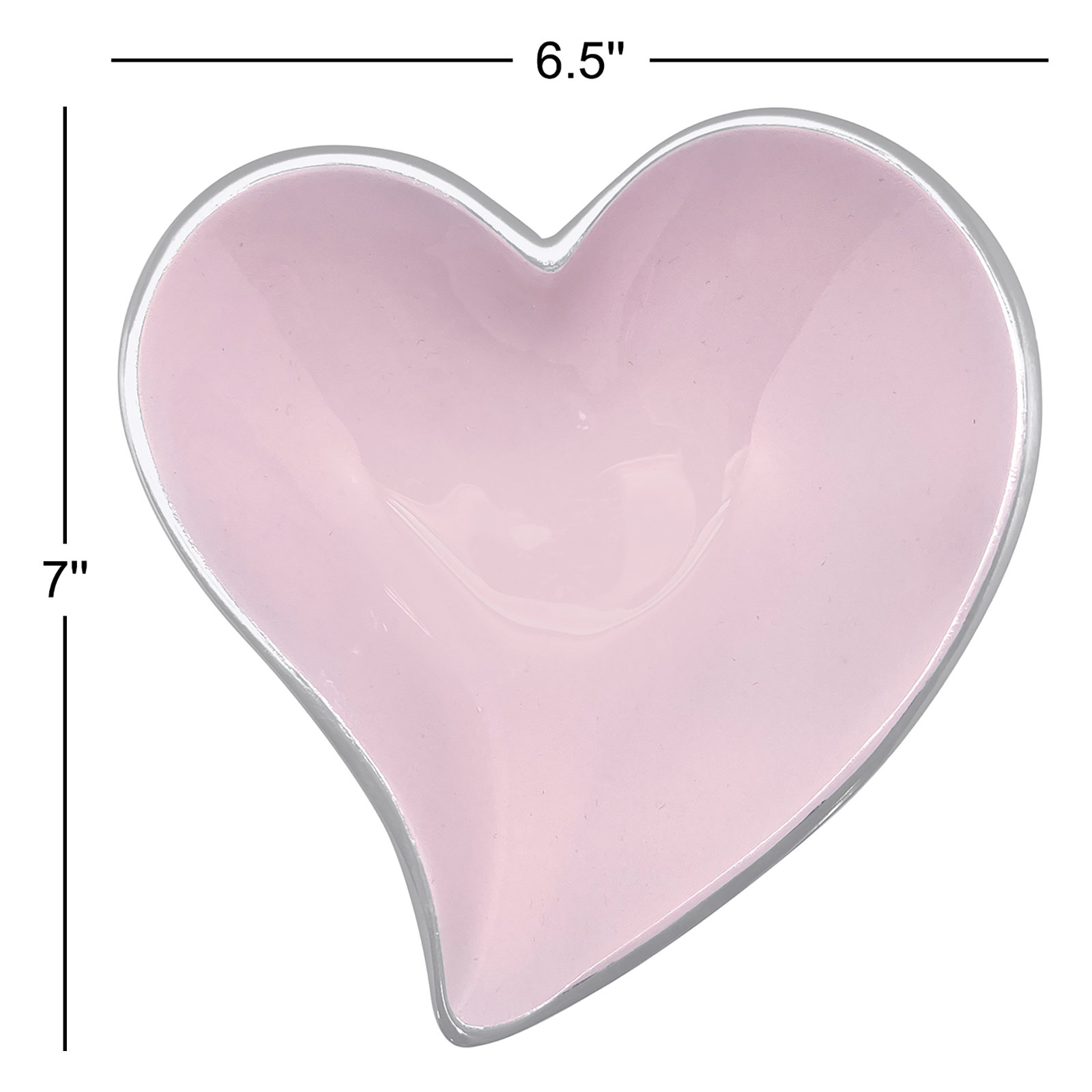 Mariposa First Comes Love Small Heart Bowl, Pink