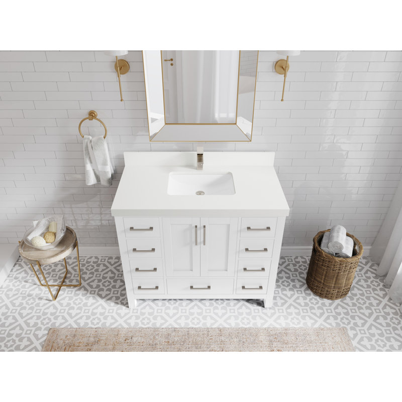 Ensemble de meuble-lavabo simple 42 po Malibu, WWCL2007