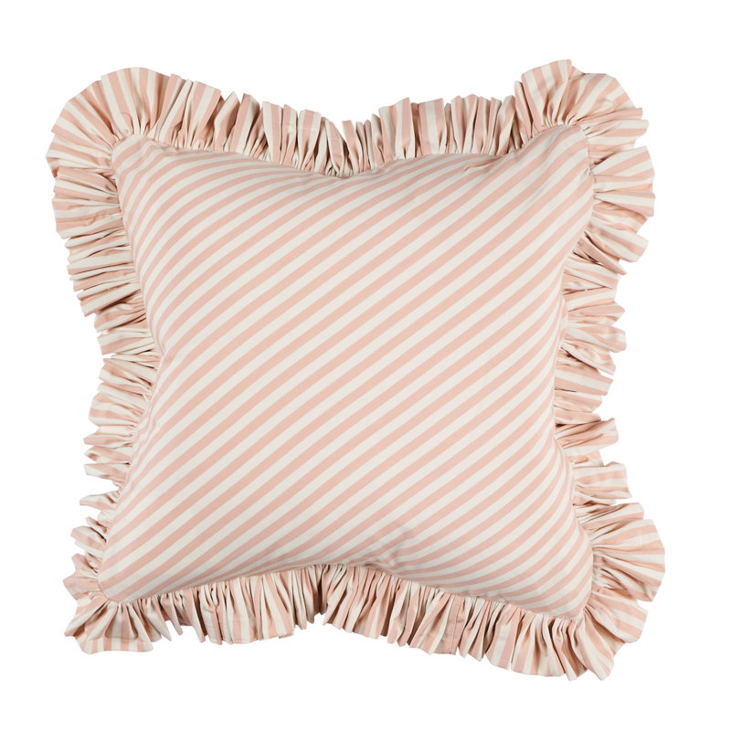 Brigitte Stripe Pillow, Blue, 20" x 20"