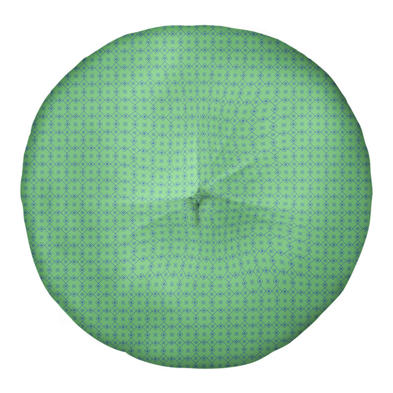 Coussin de sol Katelyn Elizabeth, 26 po x 26 po, Vert / bleu