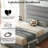 Luxury 60-Inch Asymmetrical High-Back Linen Upholstered Platform Bed - Memory Foam Compatible, No Box Spring Needed | Elevate Your Bedroom with Contemporary Style & Restful Comfort-94914995-94914999
