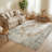 Pender Beige Cream Oriental Cotton Chenille Area Rug-472618793