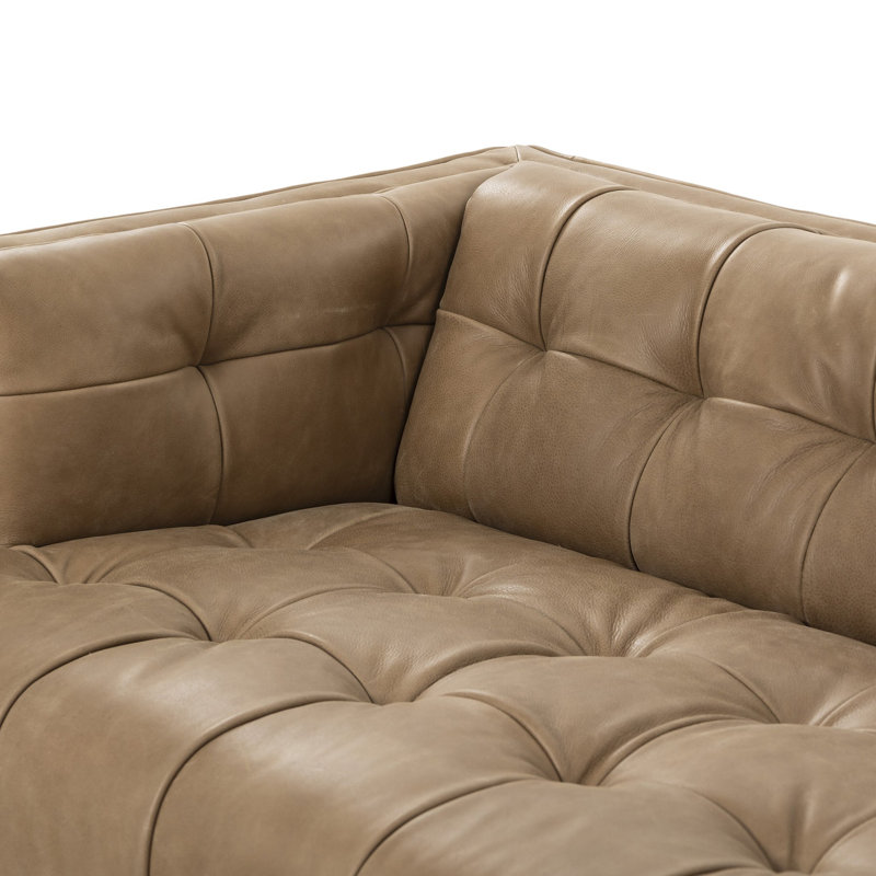 Dylan Sofa, Palermo Drift Top Grain Leather, Sienna Brown