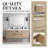 60" Floating Wall‑Mount Bathroom Vanity, Wood Melamine Cabinet with Resin & Calcium Carbonate Integrated Sink-245553176