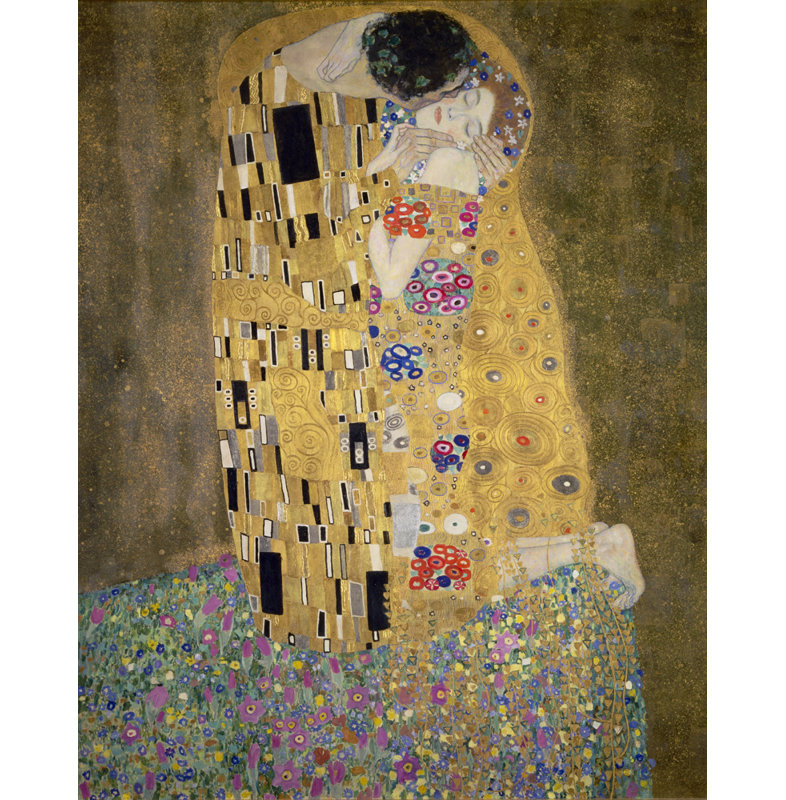 Le baiser, H 18 po x l 14 po