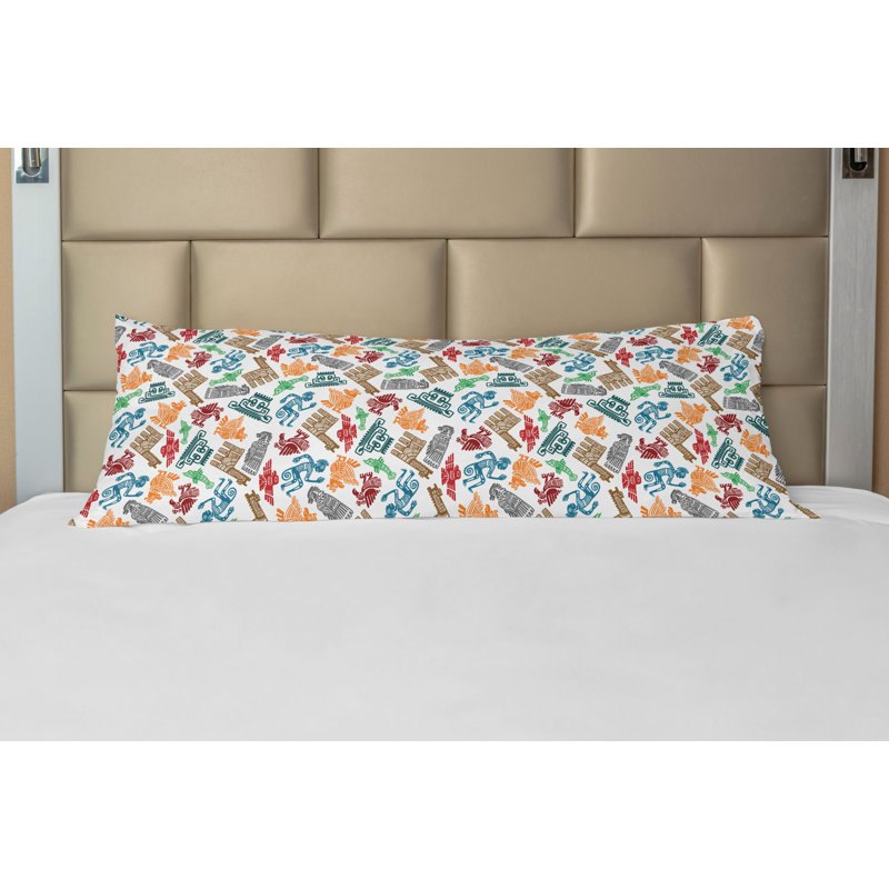 Multicolor Tribal Print Microfiber Body Pillowcase with Zipper