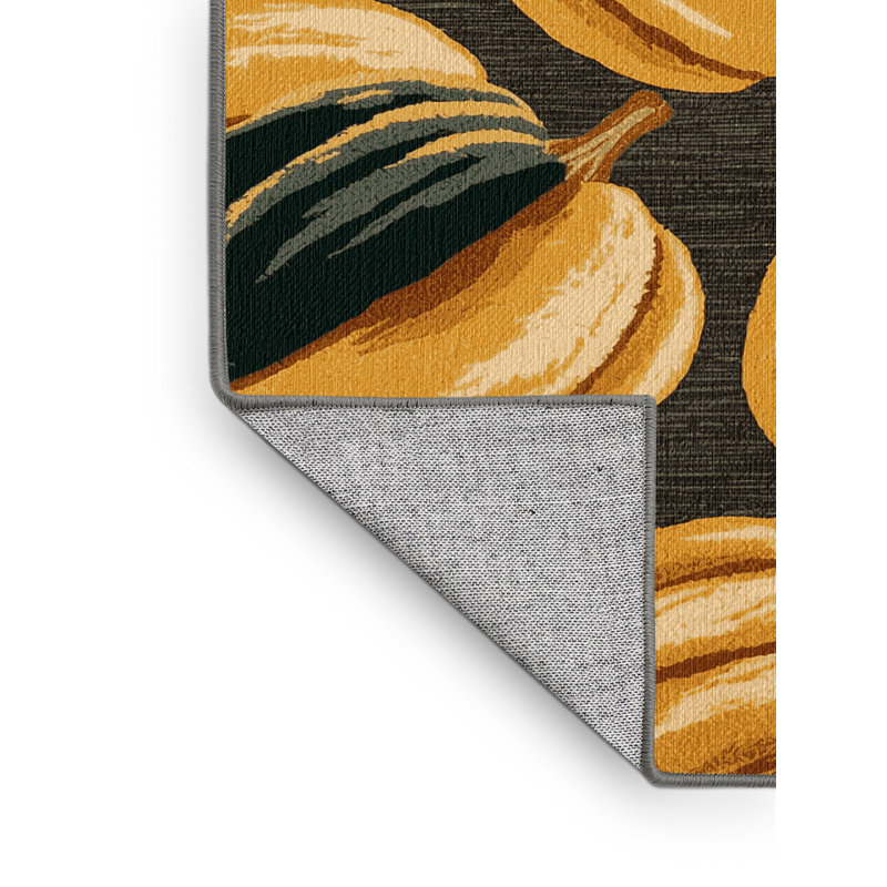 Washable Acorn Squash Vegetables Area Rug, Rectangle 2' x 3'