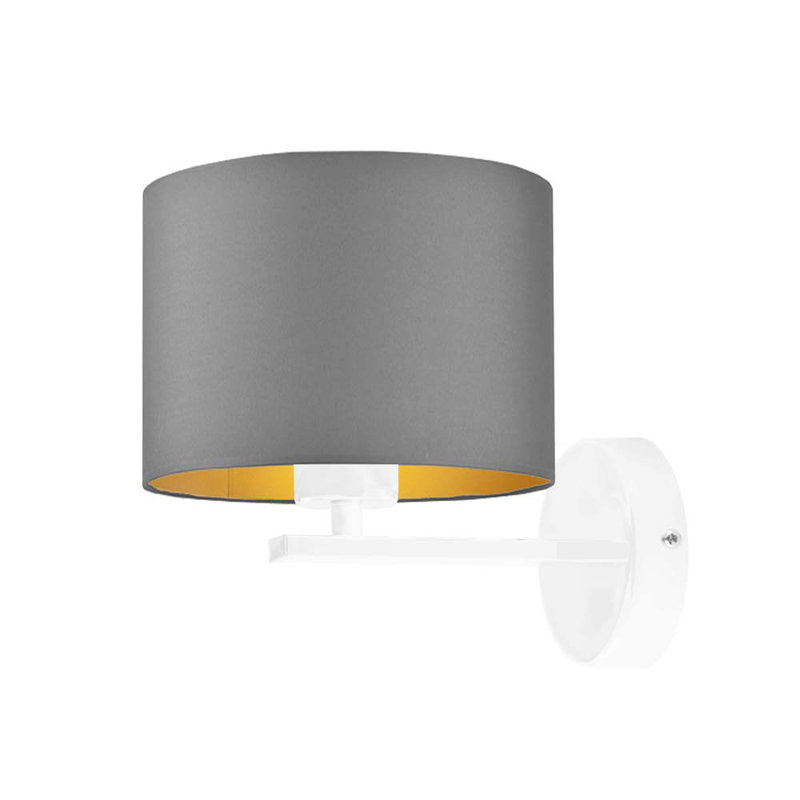Woodberry Swing Arm Sconce, White, Grey