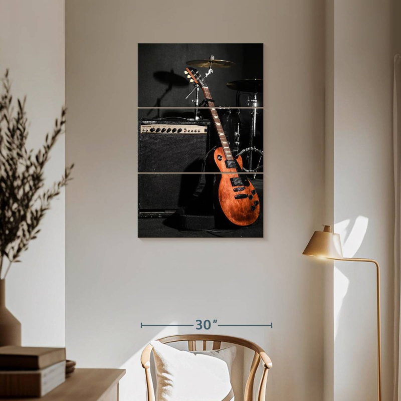 Abarca, bande d'instruments de musique, H 57 po x l 36 po
