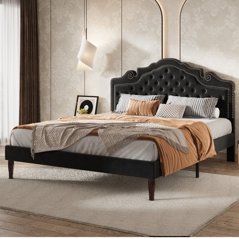 Skya Upholstered Platform Bed, King