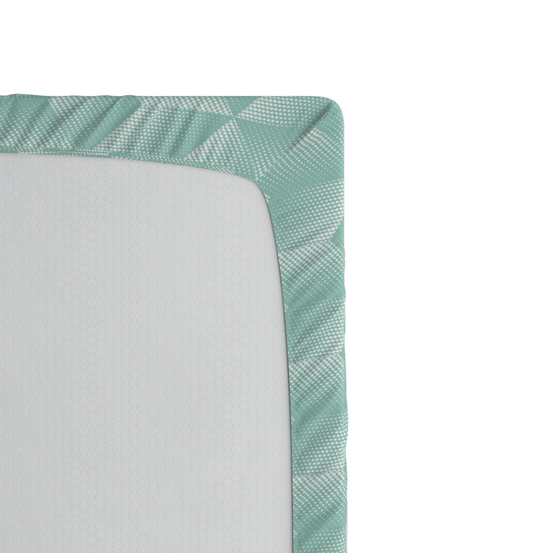 Microfiber Geometric Fitted Sheet, Twin Fitted Sheet