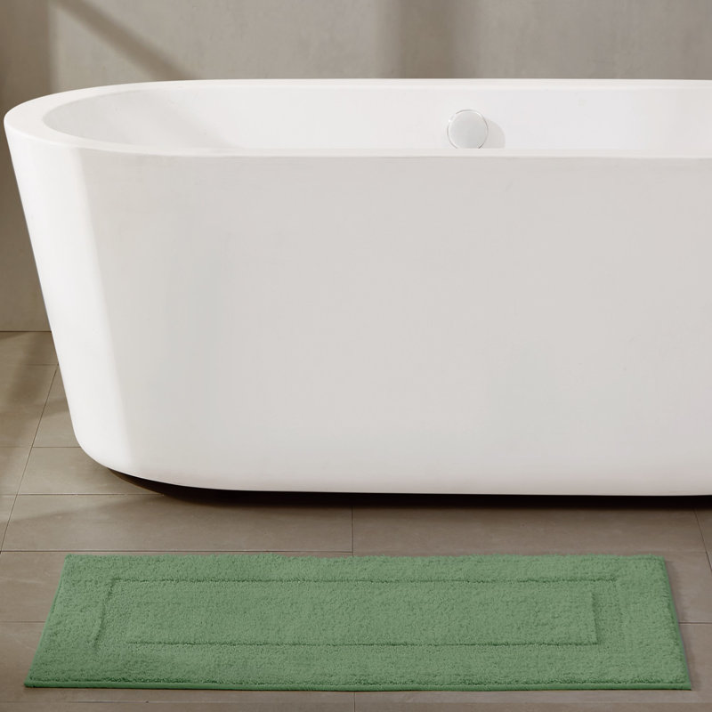 Brooklyn Loom Super Soft Bath Rug, 20x40 Rug 2 Pack, Green