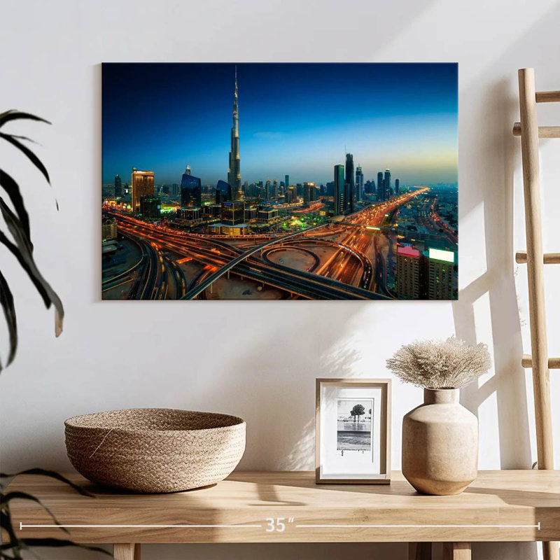 Sirci, autoroute de Dubaï la nuit, H 16 po x l 24 po