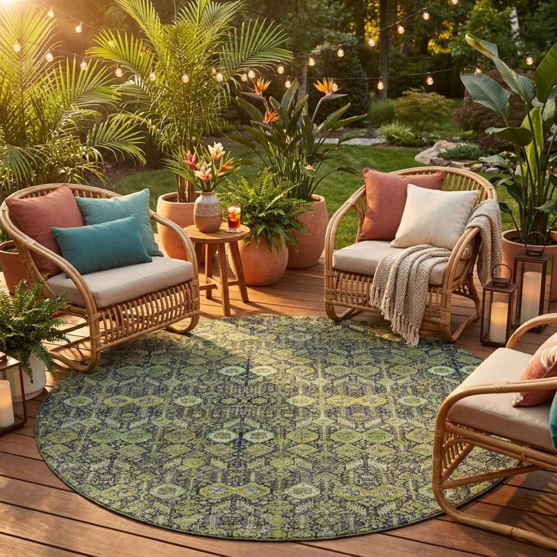 Tapis d'intérieur rond 8 po