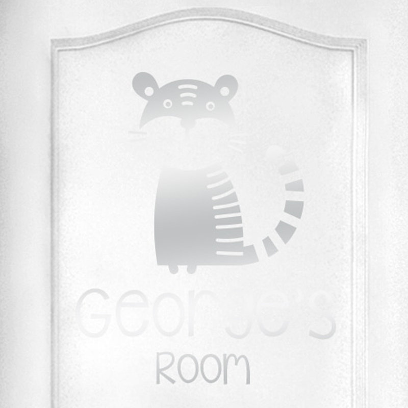 Animals Wall Decal, Shiny Silver