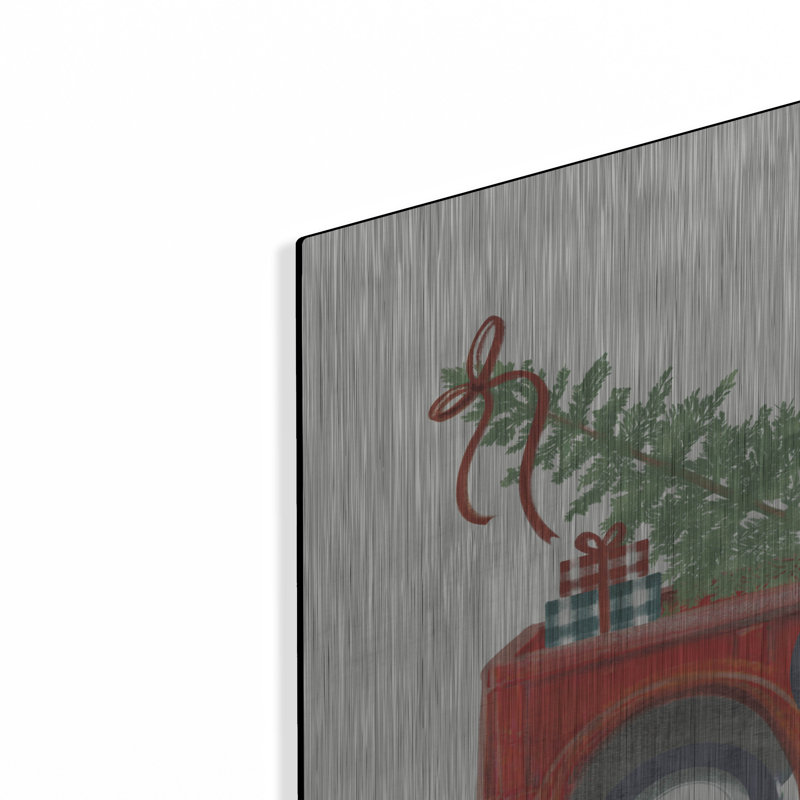 Luxe Art en métal «Santa's Tree Farm» par House Fenway