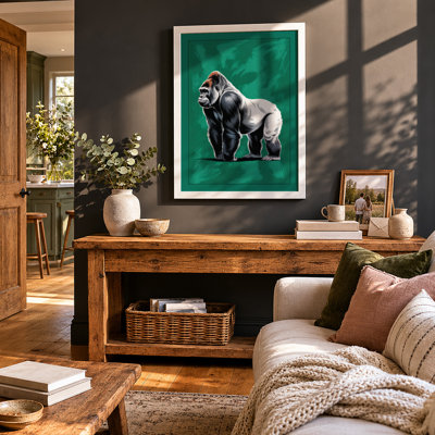 Silverback Strength Modern - Framed Print