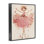 Giclée encadrée par une ballerine rose à motif floral, design Creative Studio