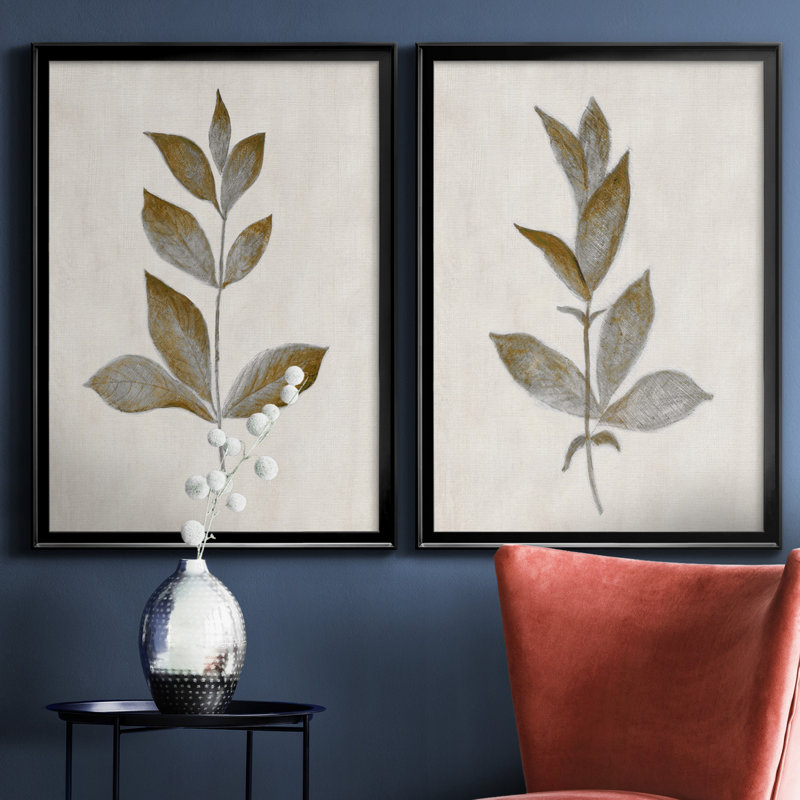 Bronze Leaf I - ensemble de 2 reproductions, H 31,5 po x l 47 po x P 1,5 po, H 22,5 po x l 61 po, Ne s’applique pas