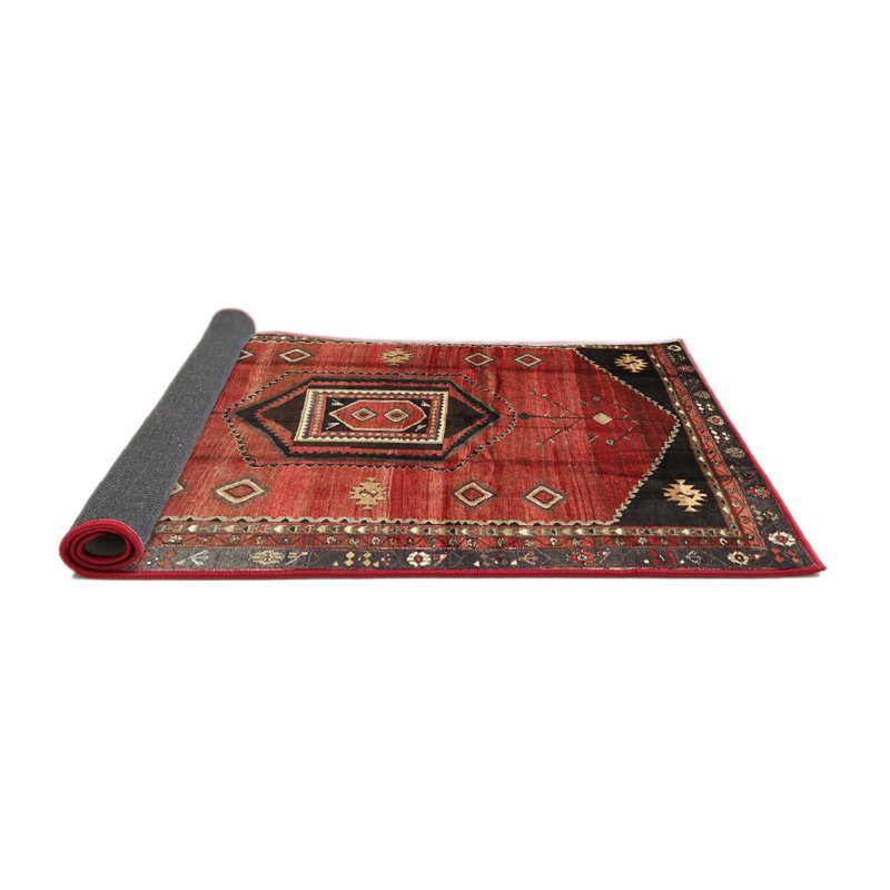 Tapis oriental oriental / noir / crème, Rond 7 pi