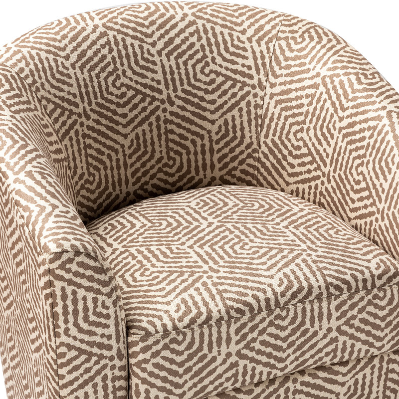Amiir Upholstered Swivel Accent Chair, Tan Linen Blend