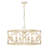 6 - Light Steel Dimmable Lantern Drum Chandelier - Antique Ivory-273921467