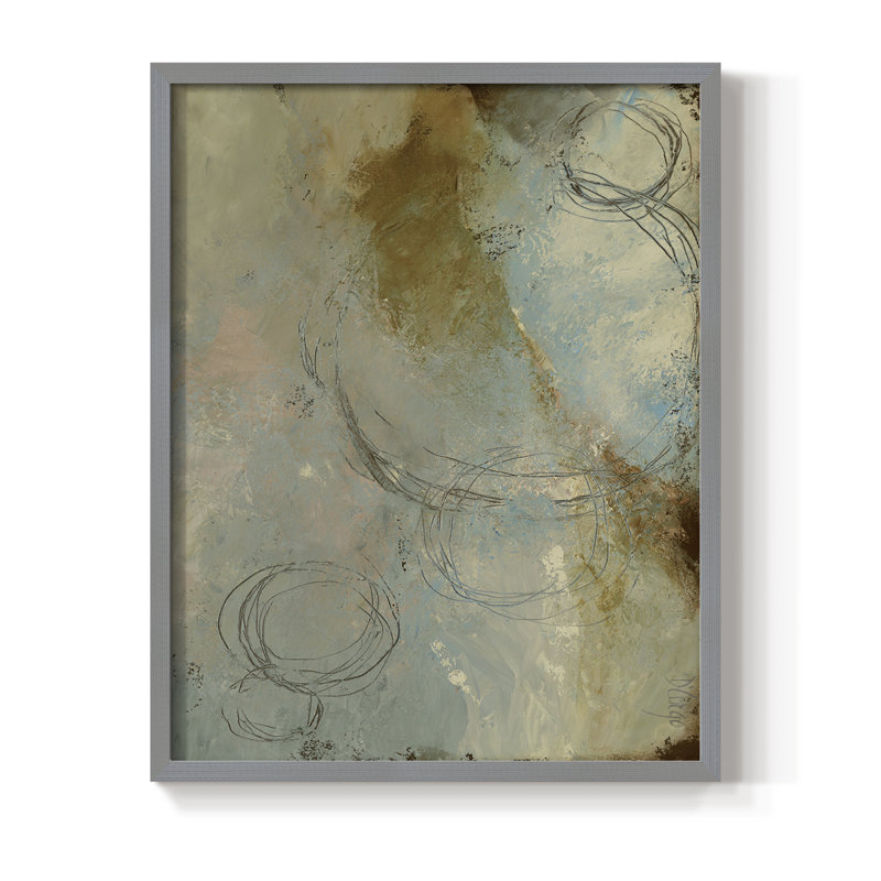 Zen Path I  Framed Print - Solid Wood, 21" H x 17" W, Gray