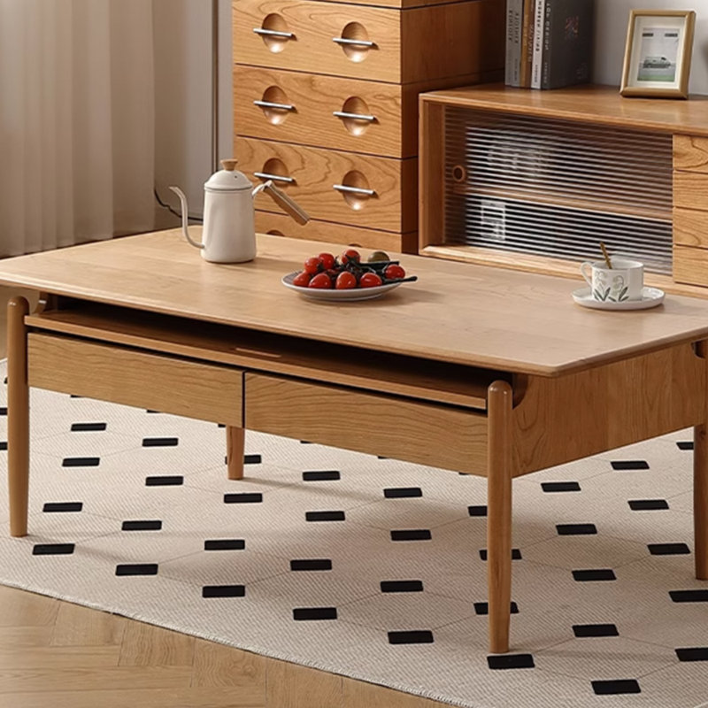Table basse simple de style japonais, H 17,71 po x l 51,18 po x P 23,62 po
