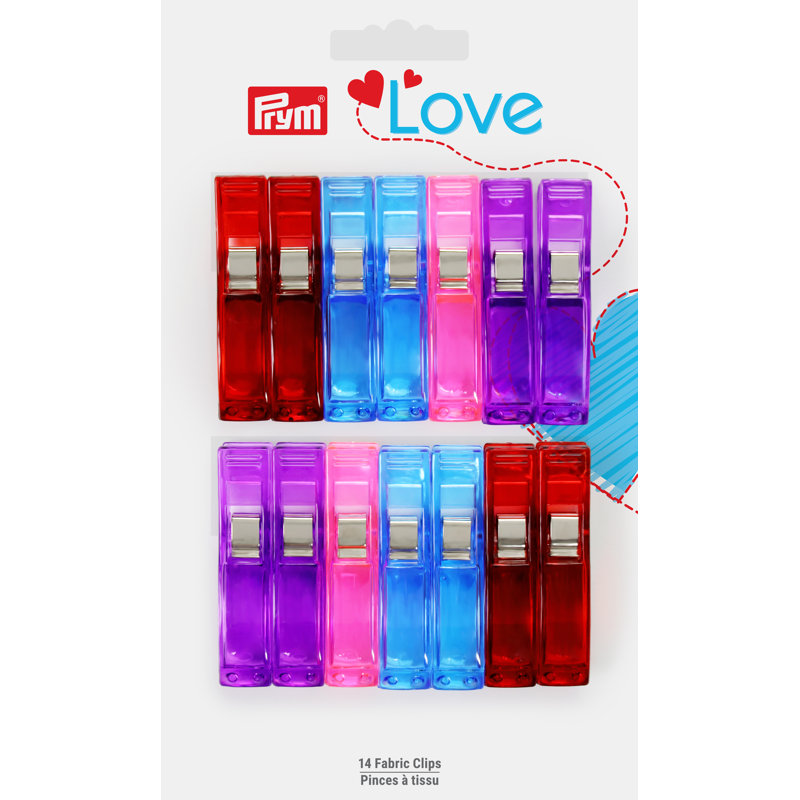 Prym Love Large Fabric Clips, 14 pc