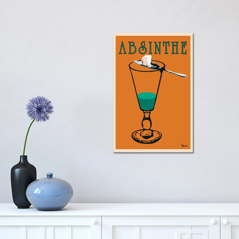 Absinthe 1 Piece Wrapped Canvas Wall Art, 30.48 cm H x 45.72 cm W