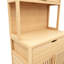 Armoire de rangement en bambou à double porte de 72 pieds de hauteur, couleur bois, double capacité