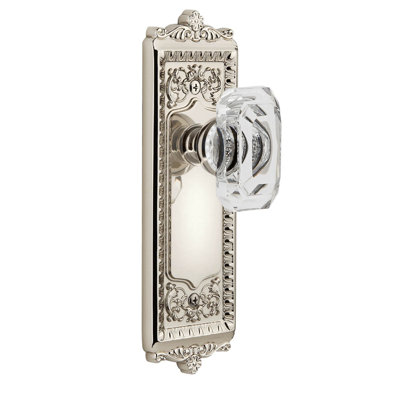 Grandeur Windsor Plate Passage with Baguette Crystal Door Knob