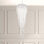 Chantant 6 Light 24in x 79in Chandelier in Polished Stainless Steel with Clear Radiance Crystals