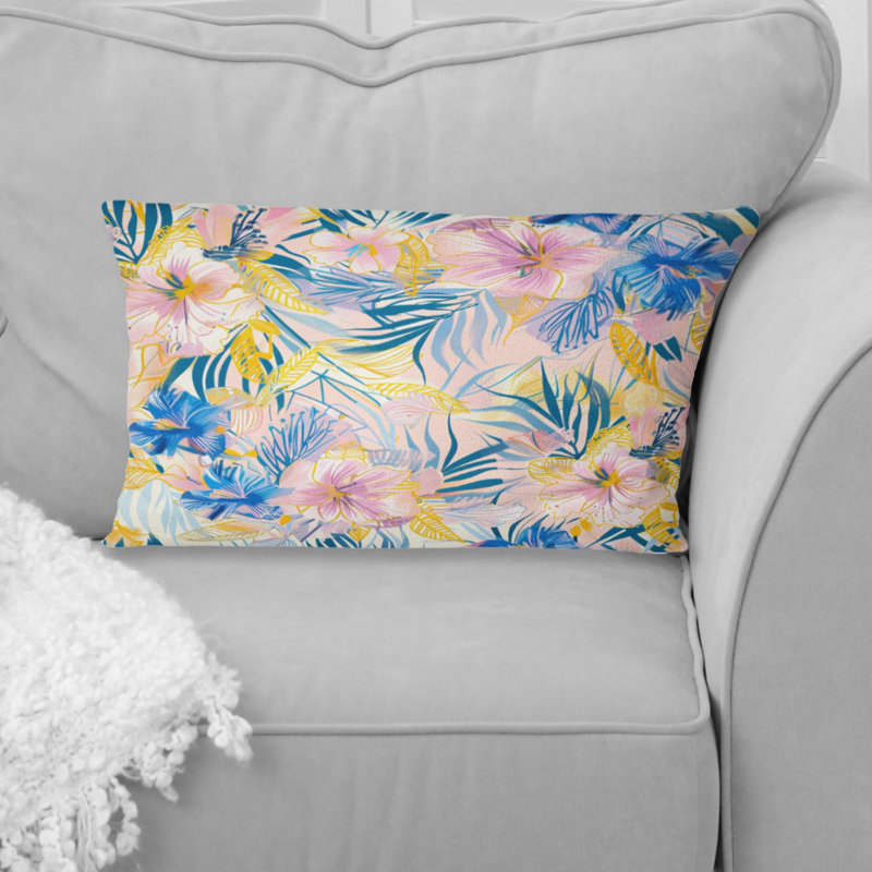 Coussin lombaire Boho, Forme rectangulaire, H 12 po x l 20 po
