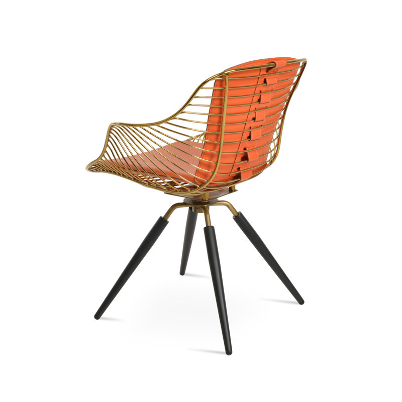 Fauteuil pivotant Zebra, Orange