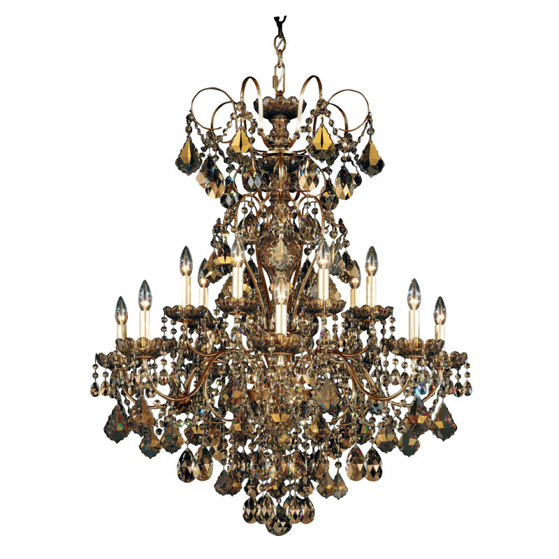 New Orleans 14 - Light Chandelier, French Gold, Strass Clear